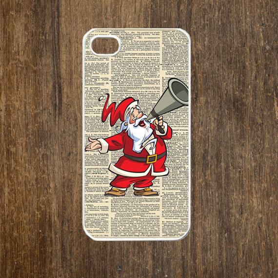 Iphone 4 Case, Iphone 4s Case, Case For Iphone 4 Mobile Case Handmade : Chrimas Santa Iphone 4 Case